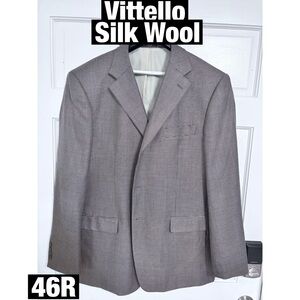 Vittello Silk Wool 46R Never worn Dress Jacket Pickets still sealed